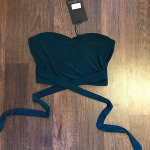 Missguided silky wrap crop top